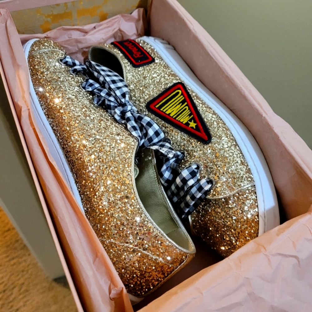 Miu Miu Gold Sneakers